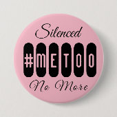 #Metoo Simple Black en Roze Button (Voorkant)