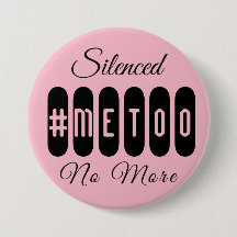 #Metoo Simple Black en Roze Button