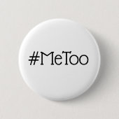 #Metoo Simple Black en White Button (Voorkant)