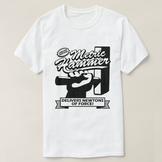 Metrische hammer t-shirt (Design voorkant)