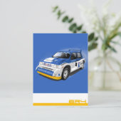 Metro 6R4 Rally Car Briefkaart (Staand voorkant)