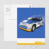 Metro 6R4 Rally Car Briefkaart (Voorkant / Achterkant)
