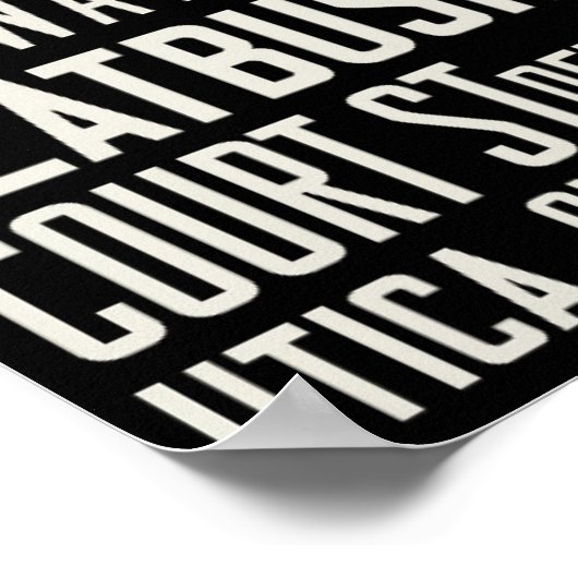  metro-afdruk "Brooklyn Bound" Poster (Hoek)