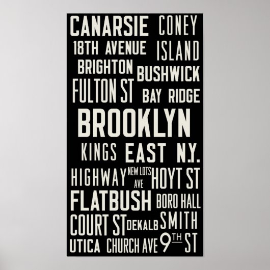  metro-afdruk "Brooklyn Bound" Poster (Voorkant)