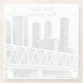 Metro bridge Onderzetter Glazen Onderzetter (Achterkant)