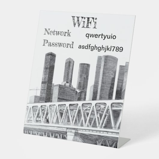 Metro bridge pedestal-bord reclamebord met voetstuk (Voorkant)