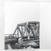 Metro bridge Tri-Fold Card Drieluik Kaart (Binnenzijde eerst)