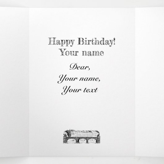 Metro bridge Tri-Fold Card Drieluik Kaart (Binnenkant midden)