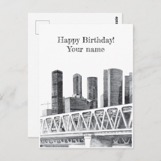 Metro brug briefkaart (Voorkant / Achterkant)