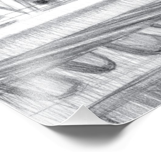 Metro brug foto afdruk (Hoek)