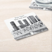 Metro brug kartonnen onderzetters (Schuin)