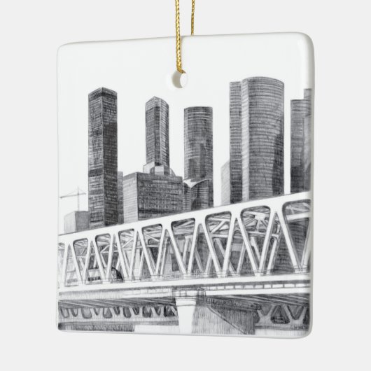Metro brug keramisch ornament (Links)