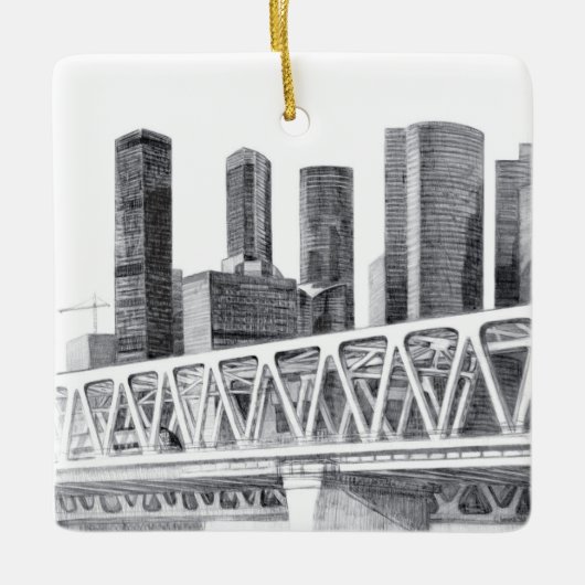 Metro brug keramisch ornament (Voorkant)