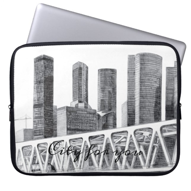 Metro brug laptop sleeve (Voorkant)