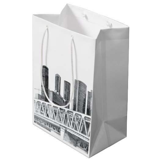 Metro brug medium cadeauzakje (Achterkant Gekanteld)