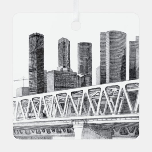 Metro brug metalen ornament (Voorkant)