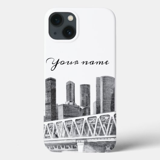 Metro brug Potlood tekening Case-Mate iPhone Case (Achterkant)