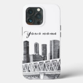 Metro brug Potlood tekening Case-Mate iPhone Case (Achterkant)