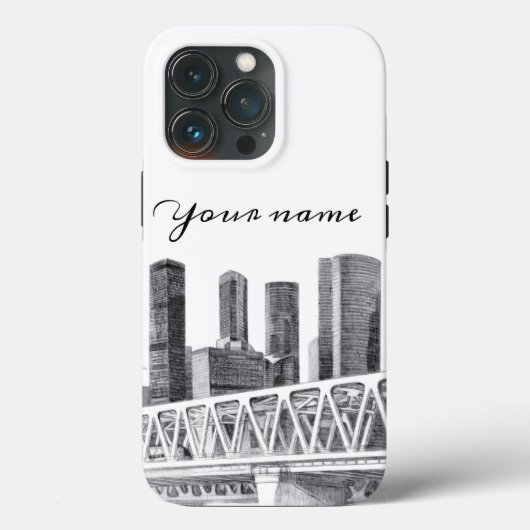 Metro brug Potlood tekening Case-Mate iPhone Case (Achterkant)