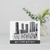 Metro brug Potlood tekening Folie Feestdagen Briefkaart (Staand Voorkant)