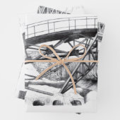 Metro brug Potlood tekening Inpakpapier Vel (In situ)