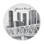 Metro brug Potlood tekening Snijplank (Voorkant)