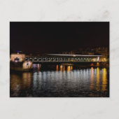 Metro crossing Bir-Hakeim bridge at night Briefkaart (Voorkant)