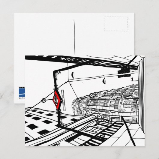 Metro Gran Vía Madrid Briefkaart (Voorkant / Achterkant)