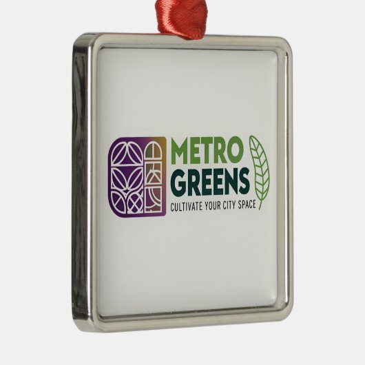 Metro Greens Urban Farming T-Shirt | City Gardener Metalen Ornament (Rechts)