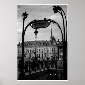 Metro-ingang Parijs Poster