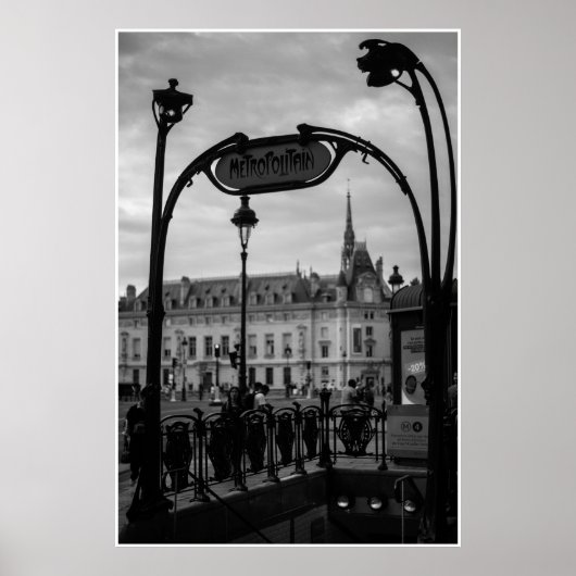 Metro-ingang Parijs Poster (Voorkant)