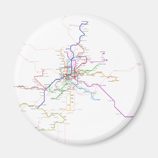 Metro kaart Spanje-Madrid Magneet (Voorkant)