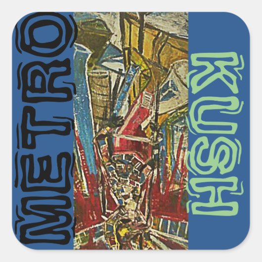 METRO KUSH VIERKANTE STICKER (Voorkant)