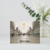 Metro-metro Pyongyang Noord-Korea Briefkaart (Staand voorkant)