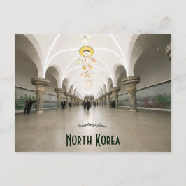Metro-metro Pyongyang Noord-Korea Briefkaart