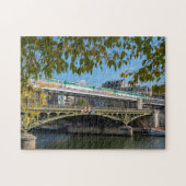 Metro op de Bir-Hakeim brug - Parijs, Frankrijk Legpuzzel (Horizontaal)