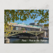 Metro op de brug Bir-Hakeim - Parijs, Frankrijk Briefkaart (Voorkant)