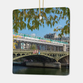 Metro op de brug Bir-Hakeim - Parijs, Frankrijk Keramisch Ornament (Links)