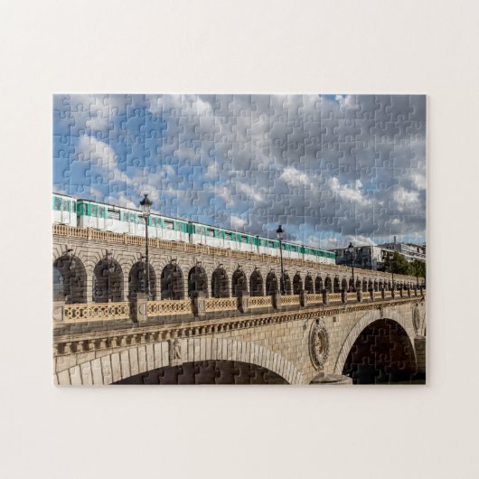 Metro overweg Bercy bridge - Parijs, Frankrijk Legpuzzel (Horizontaal)