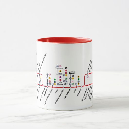 Metro parc Paris Ringer Mok (Midden)