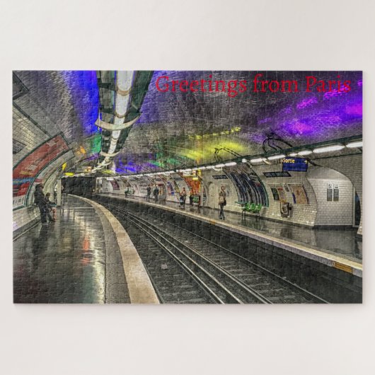 Metro Parijs. Legpuzzel (Horizontaal)