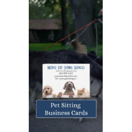 Metro Pet Sitting Dog Cat. Notitiekaartje