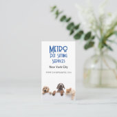 Metro Pet Sitting Dog Cat. Visitekaartje (Staand voorkant)