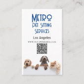 Metro Pet Sitting Los Angeles QR-code Visitekaartje (Voorkant)