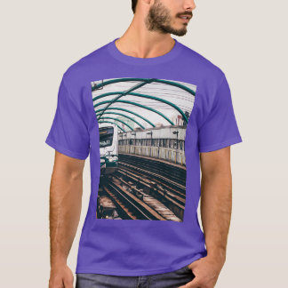 Metro-railtractoren treinstation t-shirt