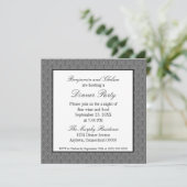 Metro Retro Dinner Party nodigt uit, grijs Kaart (Staand voorkant)