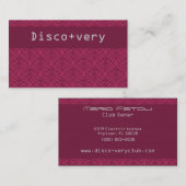 Metro Retro Visitekaartje, Cosmopolitan Pink Visitekaartje (Voorkant / Achterkant)