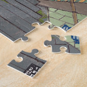 Metro Stop Manhattan NYC Whimsical Illustratie Legpuzzel (Zijkant)