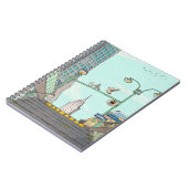 Metro Stop Manhattan NYC Whimsical Illustratie Notitieboek (Linkerzijde)