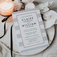 Metro Stripe bruiloft uitnodiging | veenbessen